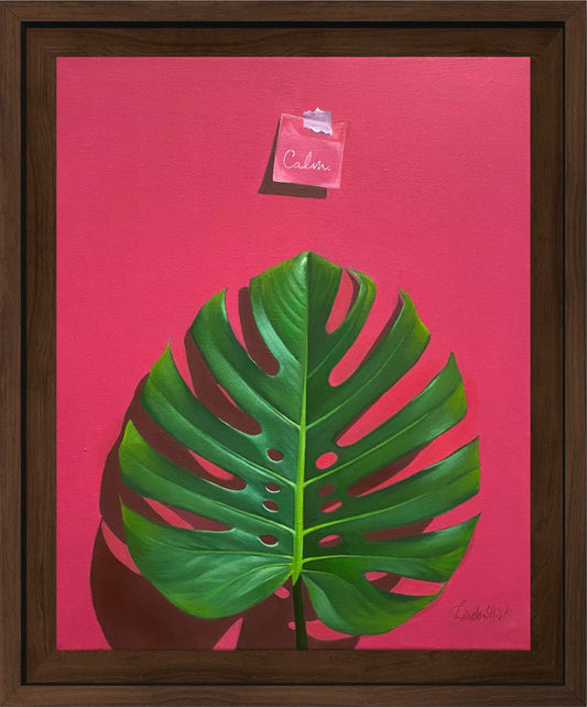Monstera- Handmålad oljetavla