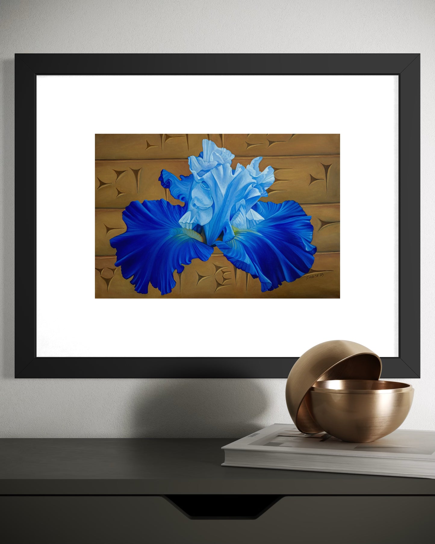 "Blå Iris" Fine Art Print