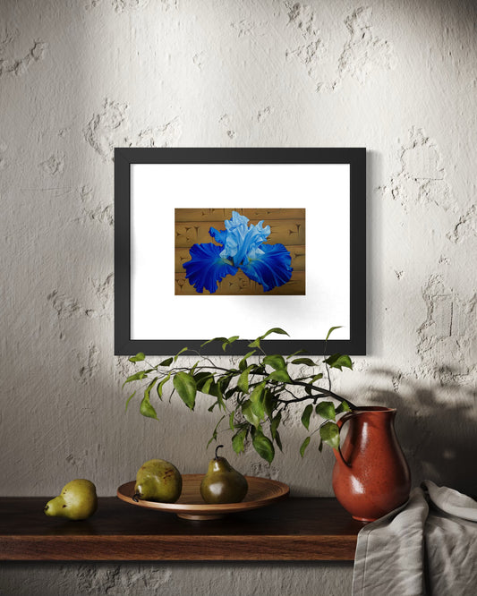 "Blå Iris" Fine Art Print